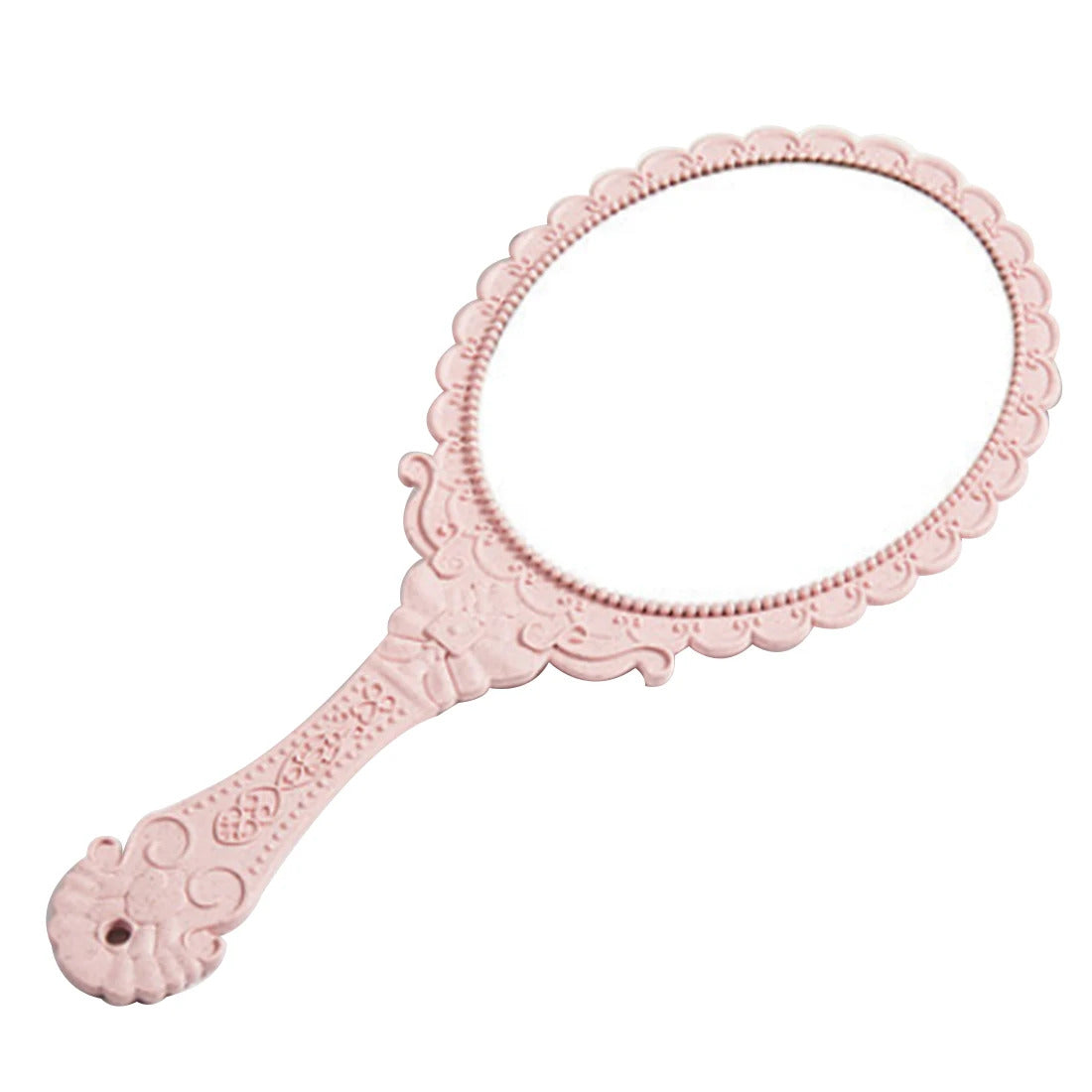 L289 hot European Style Vintage Handheld Roses Mirror Princess Women Girls Oval Vanity Makeup Cosmetic Tool with Anti-Slip