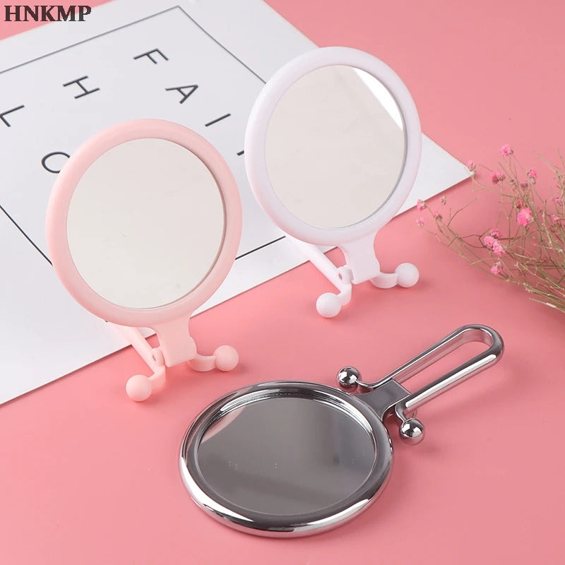 SET18  Travel 15/10X Magnifying Handheld Vanity Mirror Folding Hand Held Mirror-Double Sided Folding Adjustable Pedestal Makeup