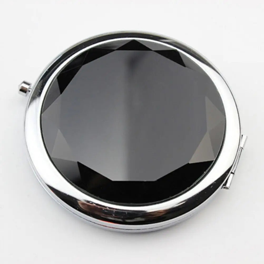 TSHOU757 Women Cute Pearl Makeup Mirror Lovely Little Sheep Pocket Crystal Portable Double Dual Sides Compact Mirrors