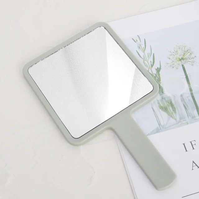 FEN79 Handle Mirror Square Makeup Mirror Handheld Vanity Mirror Hand Mirror Salon Makeup Vanity Cosmetic Compact Mirror for