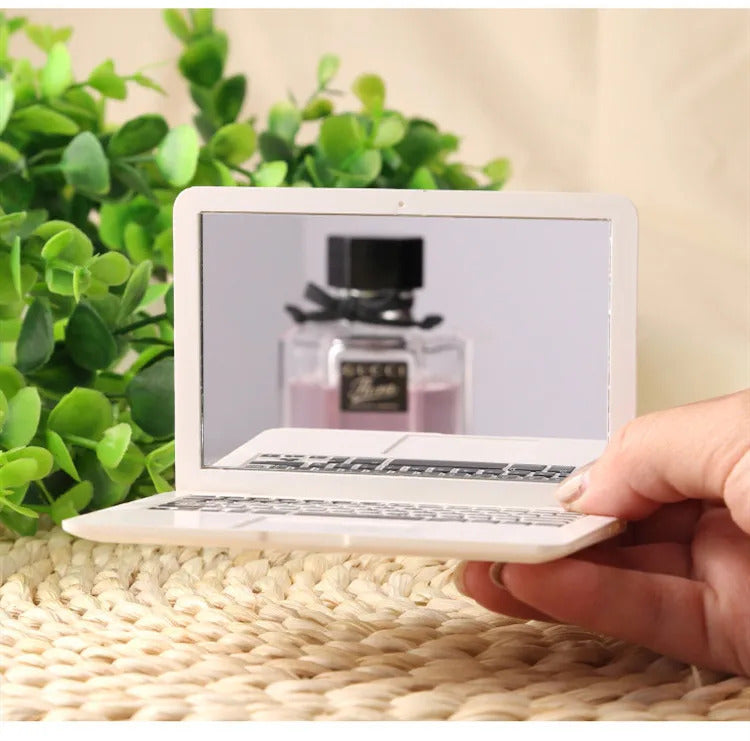 TSHOU1204 Portable Mini Makeup Mirror Pocket Laptop Glass Women Girls Creative Home Decorative Folding Mirrors Tool Computer Mirror