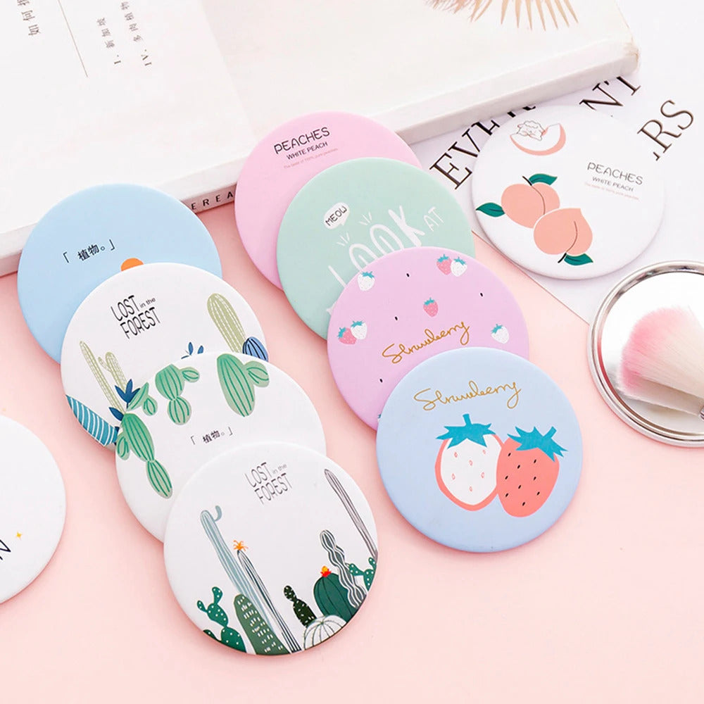 CX310 Makeup Mirror Portable Hand Mini Make Up Mirror Travel Round Pocket Cosmetic Mirror Portable Beauty Makeup Tools