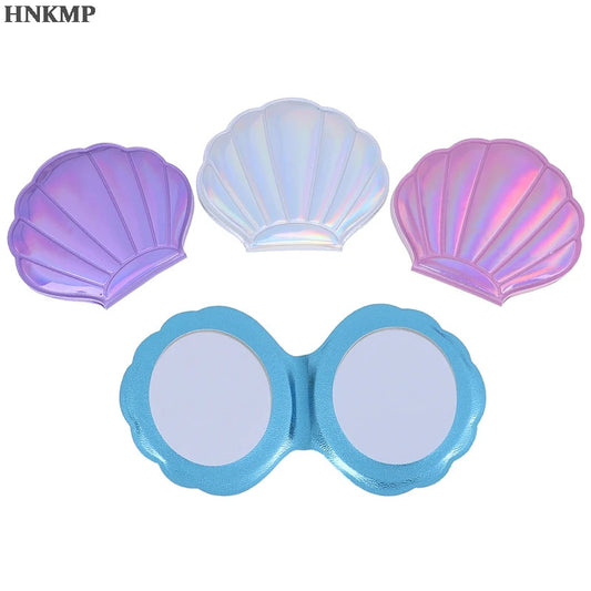 CX213 Girls 2-Face Pocket Cosmetics Mirror Shell PU Leather 1:2 Magnifier Make Up Mirrors Portable Makeup Mirror