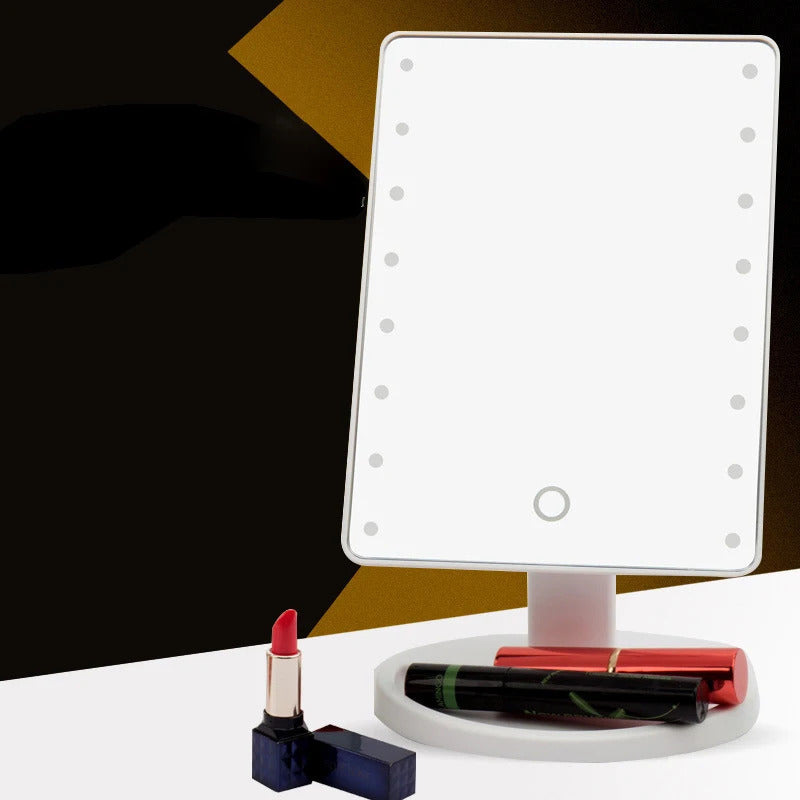 CASHOU12 Professional LED Touch Screen Makeup Mirror Luxury Mirror With 16 LED Lights 360 Degree Adjustable Table Make Up Mirror
