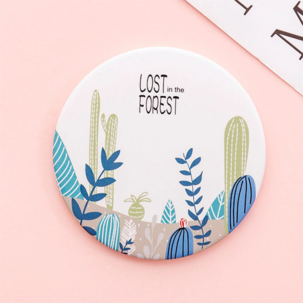 L454  Makeup Mirror Portable Hand Mini Make Up Mirror Travel Round Pocket Cosmetic Mirror Portable Beauty Makeup Tools