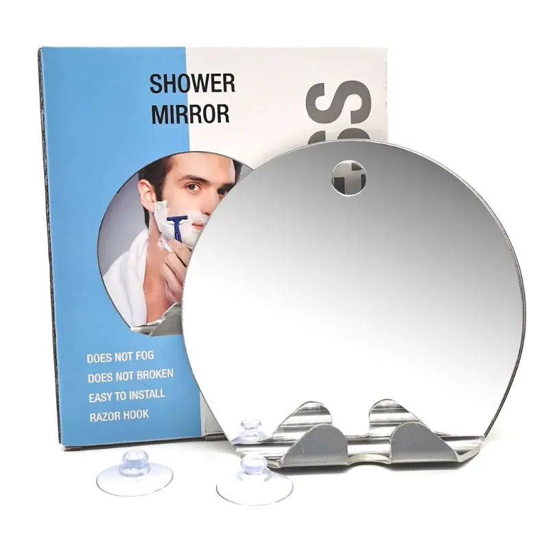 L183 Portable Bathroom Shower Fog Free Travel Mirror Washroom Shaving Mirrors U2JD