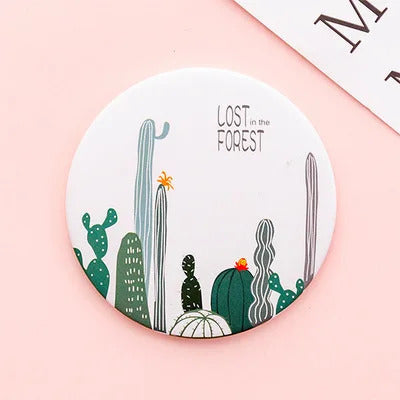 TSHOU860 Makeup Mirror Portable Hand Mini Make Up Mirror Travel Round Pocket Cosmetic Mirror Portable Beauty Makeup Accessories