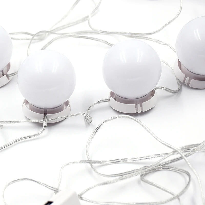 CX687  Adjustable Brightness lights Makeup Mirror Vanity LED Light 10 Bulbs Kit USB Charging Port Cosmetic Lighted Make up Mirrors