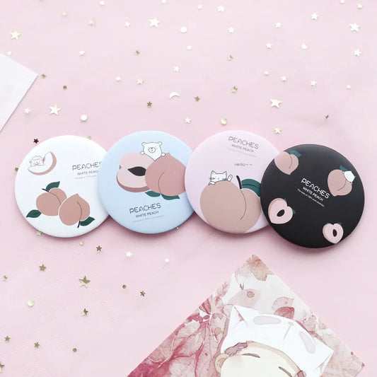DSHOU194 Anti-fall Cartoon Portable Small Mirror Cute Girls Makeup Mirror Pocket Mirror for Beauty Tools