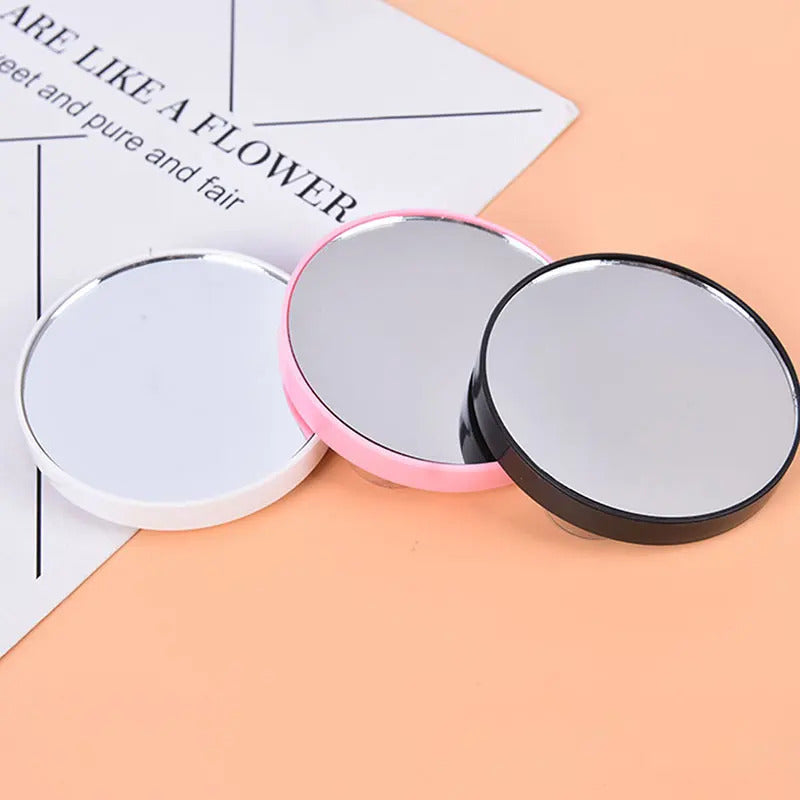 TSHOU955  Magnifying Cosmetic Round Mirror With Two Suction Cup 88x88x9mm Portable Makeup Mirror