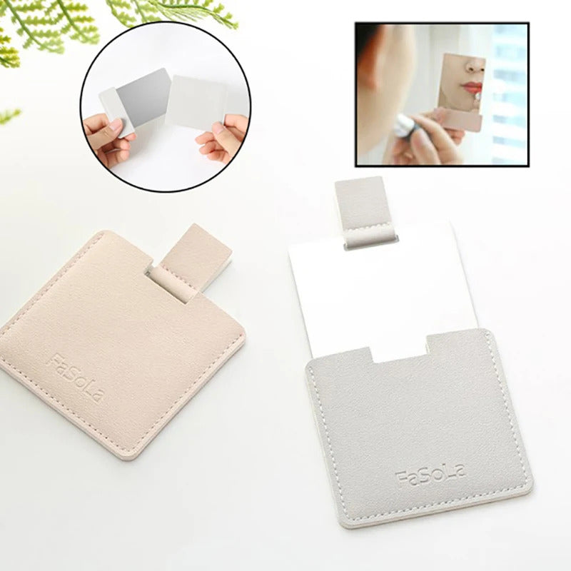 CX373 Ultra-thin Makeup Mirror Vanity Mirror Cosmetic 2 colors Make Up Pocket Rectangle Foldable Compact Makeup Folding Mirrors