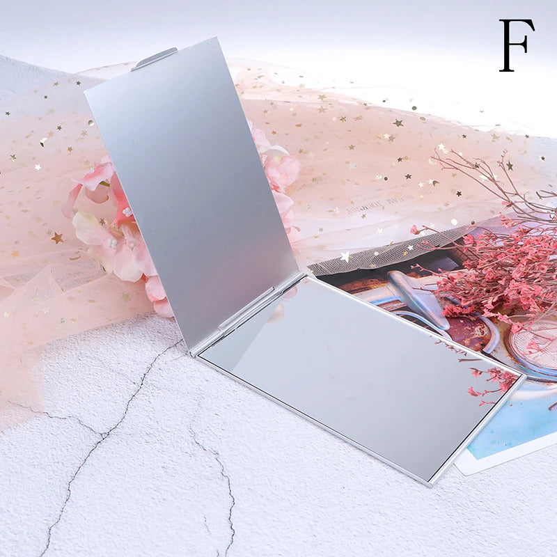 L252 Ultra-thin Folding Make Up Mirror Personalised Portable Compact Cosmetic Mirror Pocket Rectangle Makeup Folding Mirrors