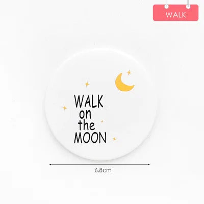 L499  Anti-fall Cartoon Portable Small Mirror Cute Girls Makeup Mirror Pocket Mirror for Beauty Tools