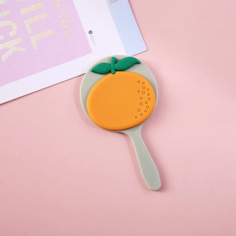 FEN77 Cute Mini Handheld Cosmetic Mirror Dressing Salon Barbers Beauty Hair Hairdressers Cartoon Decorative Mirror with Handle