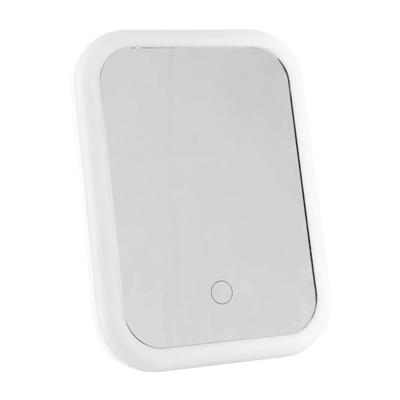 L163  Led Light Makeup Mirror Storage LED Face Mirror Adjustable Touch Dimmer USB Led