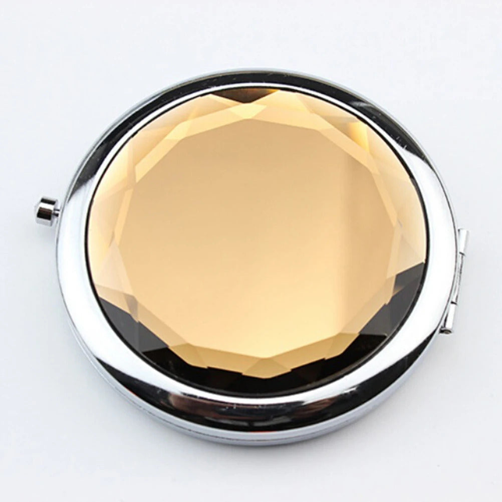 l429  Women Cute Pearl Makeup Mirror Lovely Little Sheep Pocket Crystal Portable Double Dual Sides Compact Mirrors