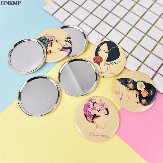 L431  Mirrors Espelho De Maquiagem Espejos De Bolsillo Cute Girl Mini Pocket Makeup Mirror Cosmetic Compact  Random Color