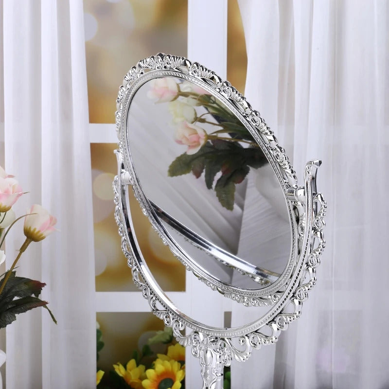 CX204 Sides Makeup Mirror Stand Table Cosmetic Mirror Plastic Dresser Mirrors Tools
