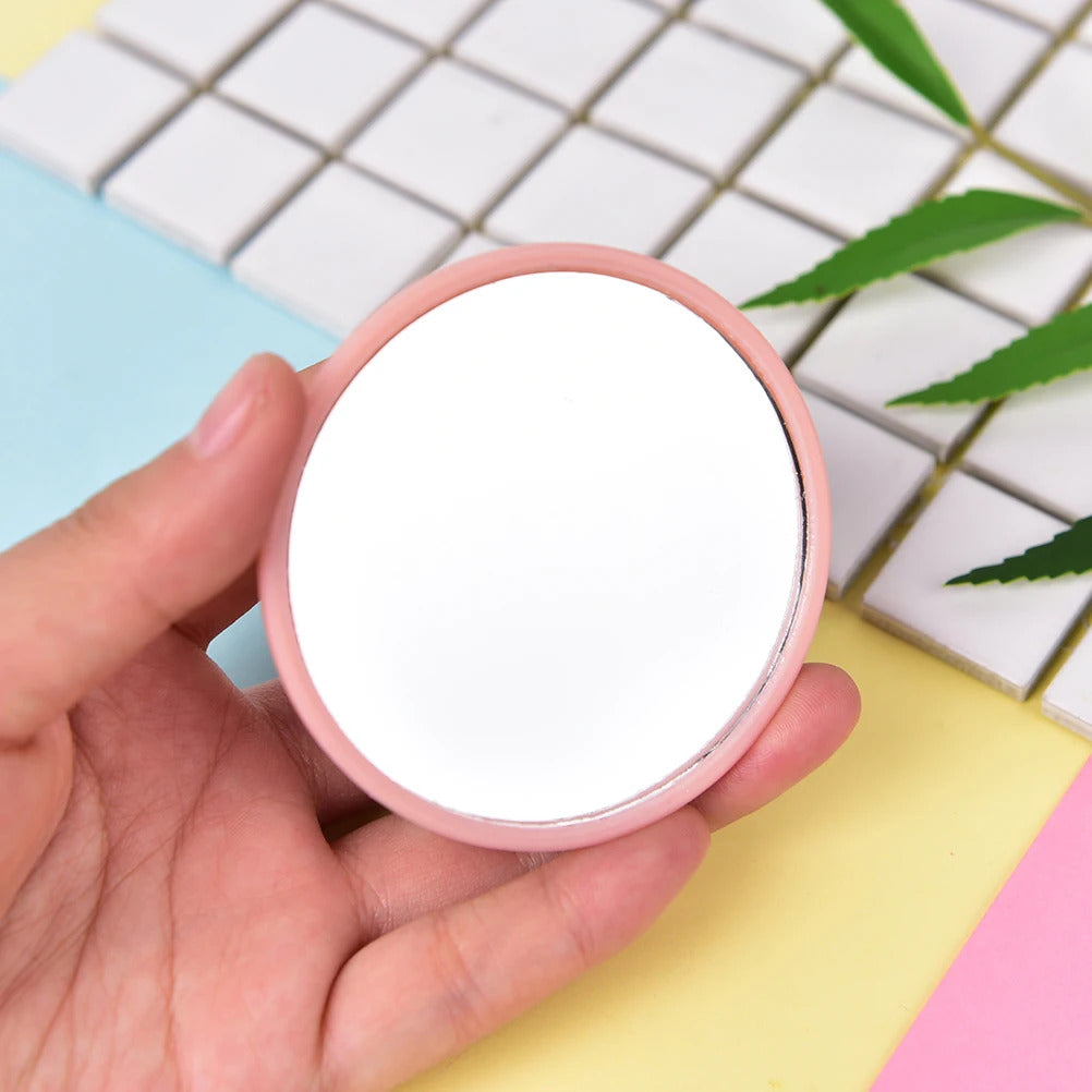 TSHOU906 Cute Mini Pocket Makeup Mirror Cosmetic Compact Metal Mirrors Color Random Dia 7cm