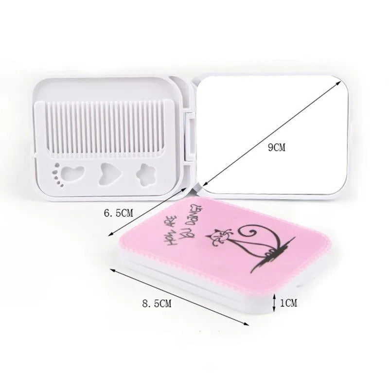 CX335  Anti-fall Cartoon Portable Small Mirror Cute Girls Makeup Mirror Pocket Mirror for Beauty Tools