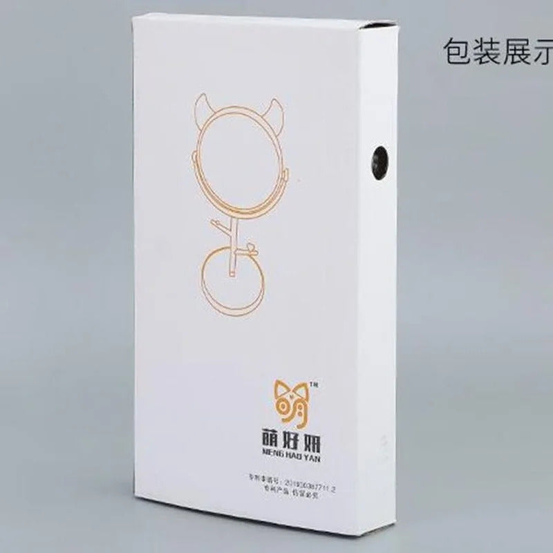 CX226  Makeup Mirror Table Desktop Countertop Base Use for Bathroom Travel Ordinary Pink Cat Ear Mirror