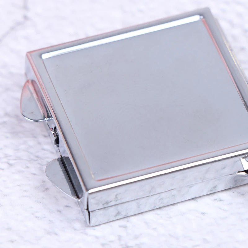TSHOU587 Personalised Key Ring Keychain Mini Folding Mirror Portable Compact Pocket Cosmetic Mirror