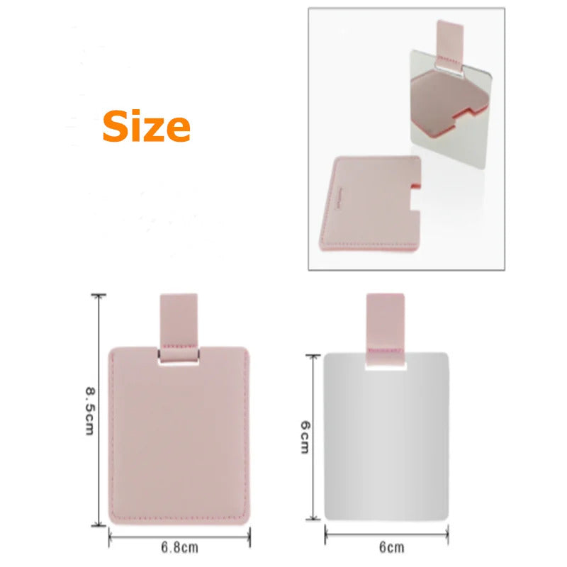 DSHOU232 Pocket Rectangle Makeup Folding Mirrors Ultra-thin Folding Make Up Mirror Personalised Portable Compact Cosmetic Mirror