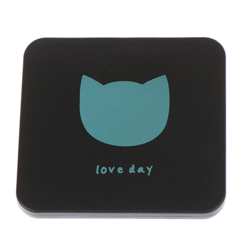GU472 Women Foldable Makeup Mirrors Double-sided Mirror Lady Cosmetic Hand Folding Portable Compact Pocket Random Color
