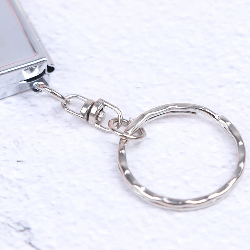CX432 Personalised Key Ring Keychain Mini Folding Mirror Portable Compact Pocket Cosmetic Mirror