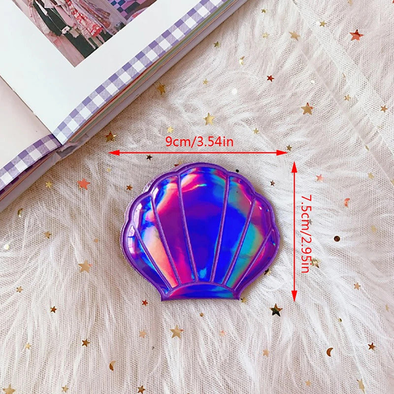 L254 Girls 2-Face Pocket Cosmetics Mirror Portable 1PCS Makeup Mirror Shell PU Leather 1:2 Magnifier Make Up Mirrors