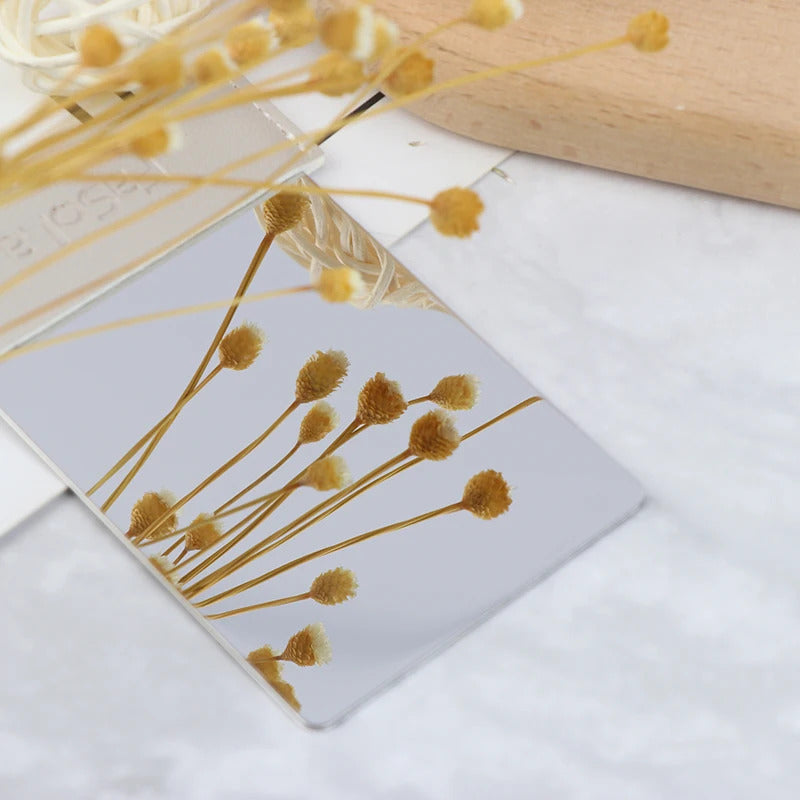 CX373 Ultra-thin Makeup Mirror Vanity Mirror Cosmetic 2 colors Make Up Pocket Rectangle Foldable Compact Makeup Folding Mirrors