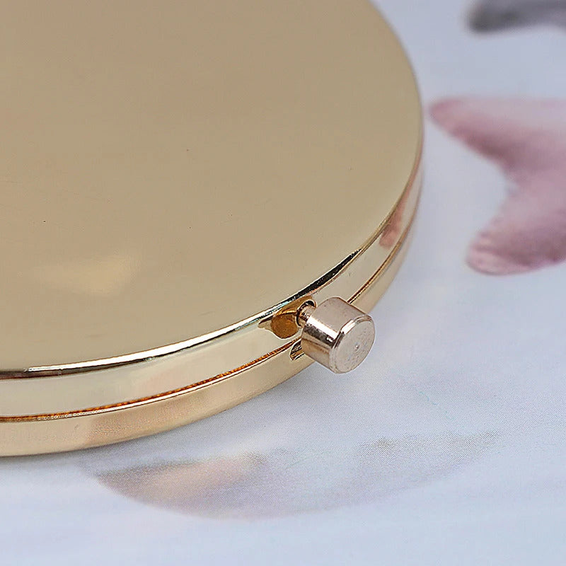 L132  1PC Fashion Women Ladies Make Up Mirror Cosmetic Folding Portable Compact Pocket With Makeup Tool 3 Colors