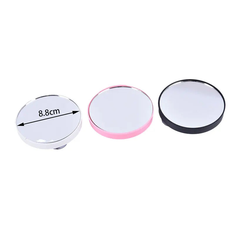 TSHOU1223  Magnifying Cosmetic Round Mirror With Two Suction Cup 88x88x9mm Portable Makeup Mirror