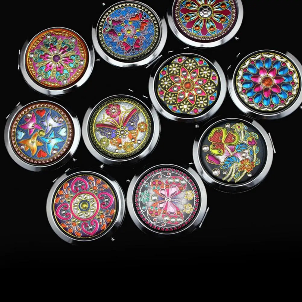 CASHOU110 New Women Mini Beauty Pocket Mirror Portable Double Sides Cosmetic Makeup Mirrors Normal Magnifying