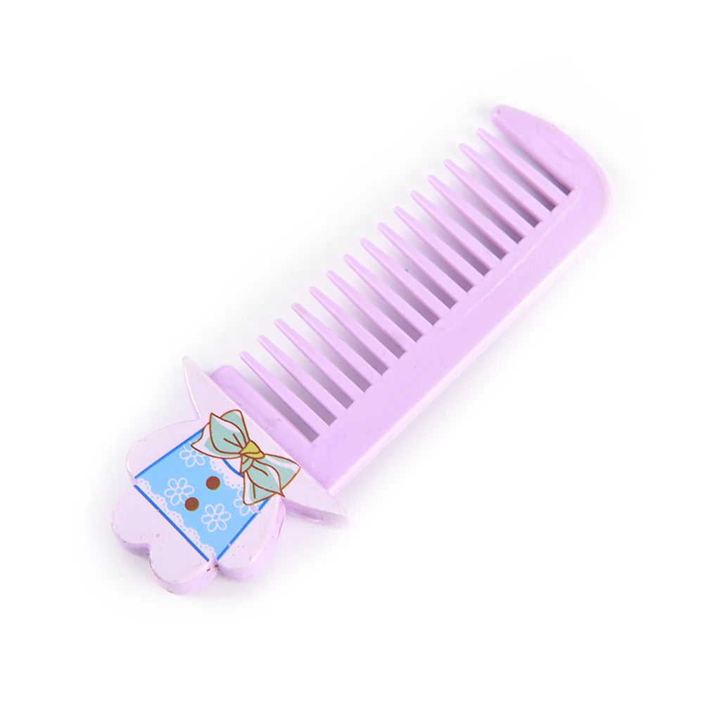 L521 Cute Women Mini Pocket Makeup Mirror Cartoon Animal Big Face Small Mirror Portable Mirror Comb Suit Keychain pendant