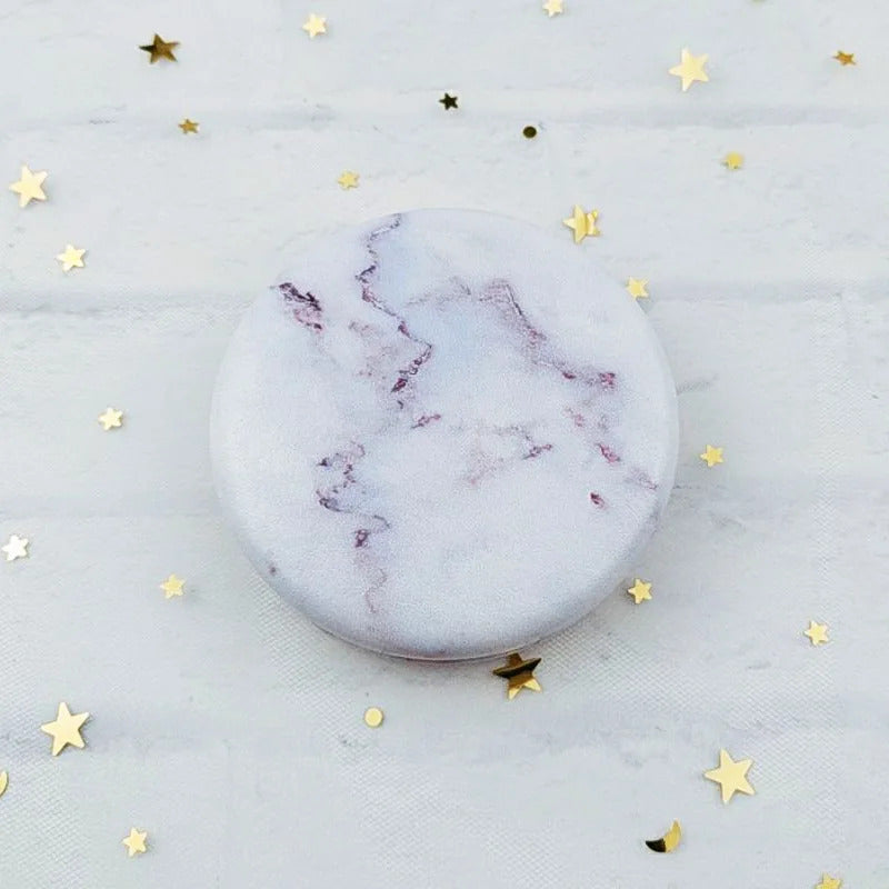 VAN19 Marble Pattern Portable Double Sided Mirror Foldable Pocket Makeup Mirror Women Girls Beauty Compact Mirrors