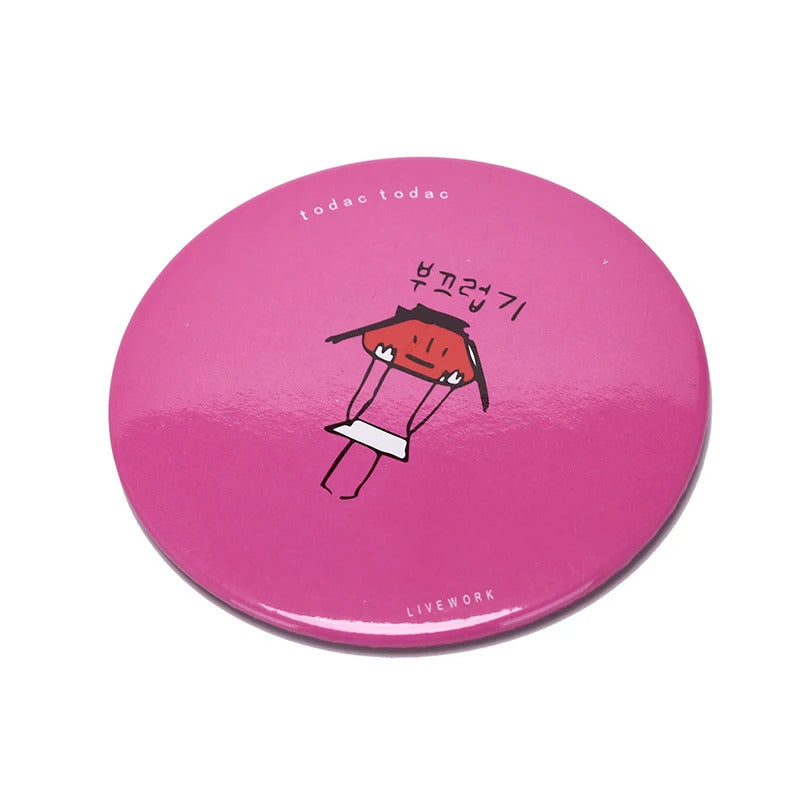 DA60 Fashion cute mini cartoon small round mirror portable makeup glass mirror portable princess makeup mirror