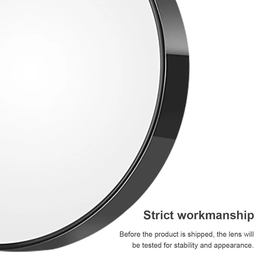 cx161 Portable Vanity Mini Pocket Round Makeup Magnifying Mirror With Two Suction Cups Compact Cosmetic Mirror Tool 5X 10X