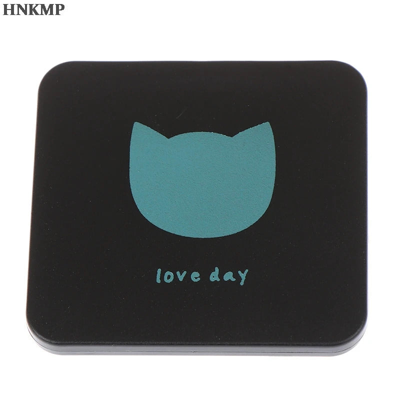 CSHOU375  Double-sided Mirror Women Foldable Makeup Mirrors Lady Cosmetic Hand Folding Portable Compact Pocket Random Color