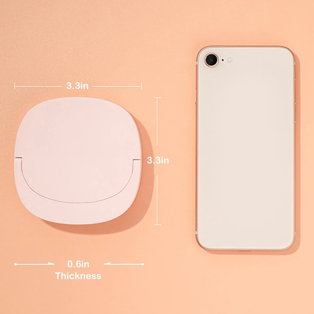 Cx52  Mini Makeup Mirror square Shape Girl Mini Portable Mirror Pocket Makeup Cosmetics Compact Mirrors Rechargeable LED Mirror