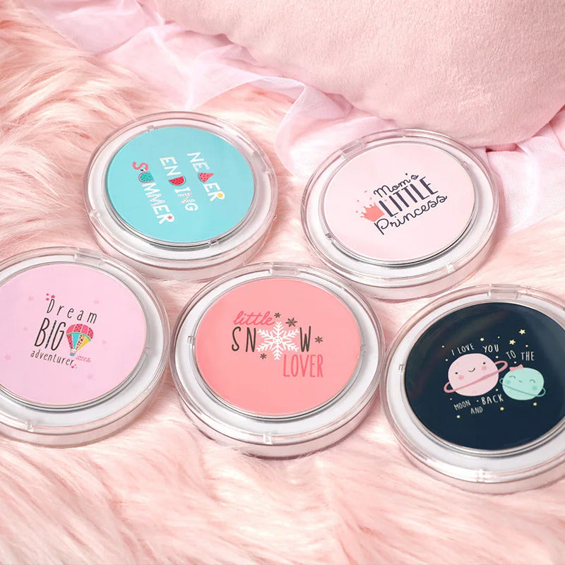 TSHOU747 LED Mini Makeup Mirror Hand Held Fold Small Portable Micro USB Connect Cable Chargeableable Cosmetic Mirror Makeup Tool