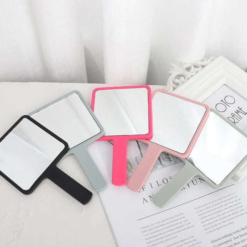TSHOU1015 Handle Mirror Square Makeup Mirror Handhe Vanity Mirror Hand Mirror SPA Salon Makeup Vanity Cosmetic Compact Mirror